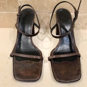 Calvin Klein Brown Strappy Sandals - Sz 7 1/2